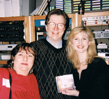Judy Kellersberger with DJs Dandy Dan Daniels and Lisa Taylor